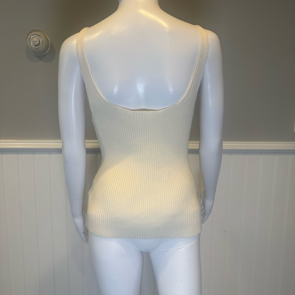 ba&sh Cream Ribbed Tank Top - Picture 2 of 6